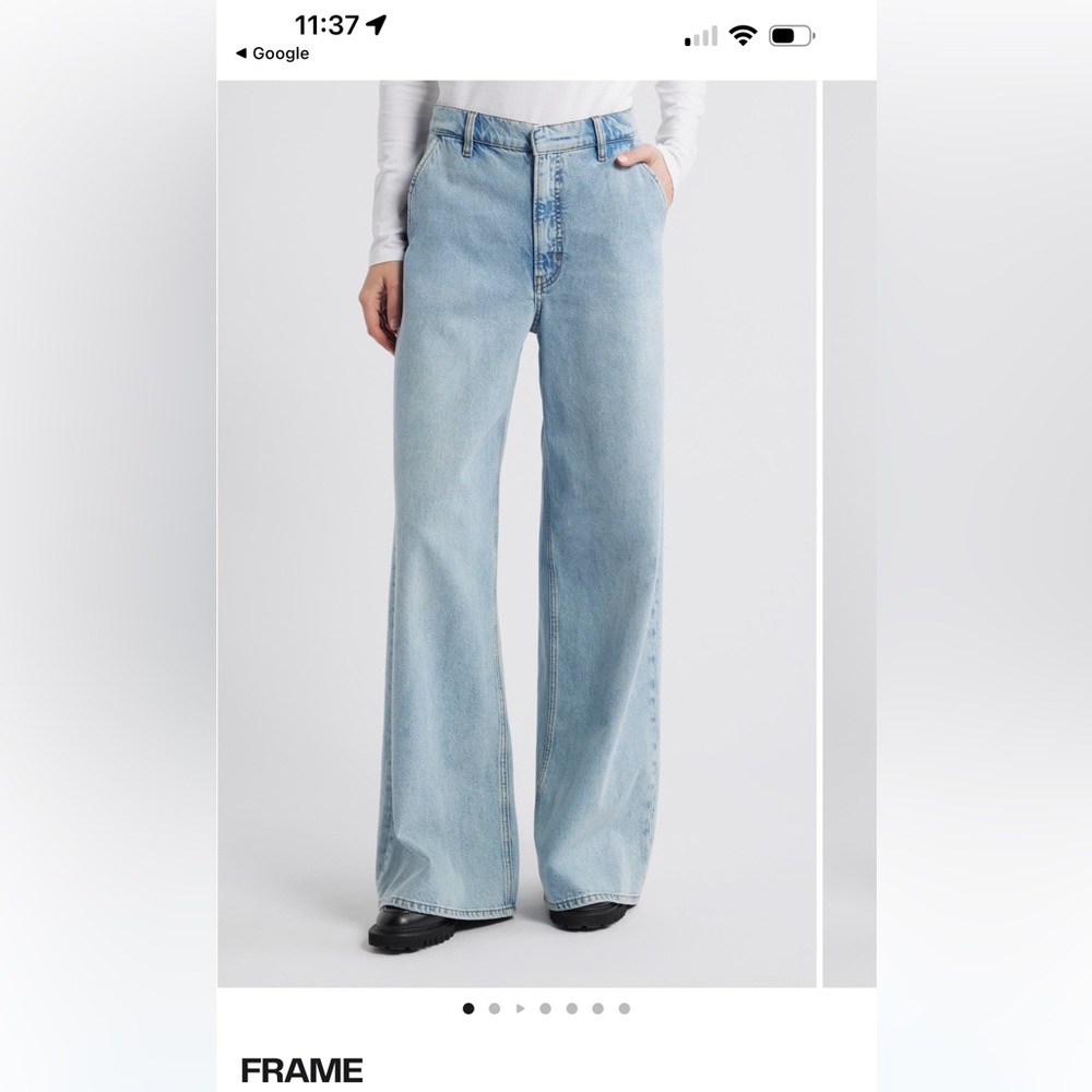 Frame Le Pallazo Wide leg trouser Jeans Size 27 EUC
